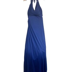 Windsor Blue Halter Sleeveless Gown for Weddings